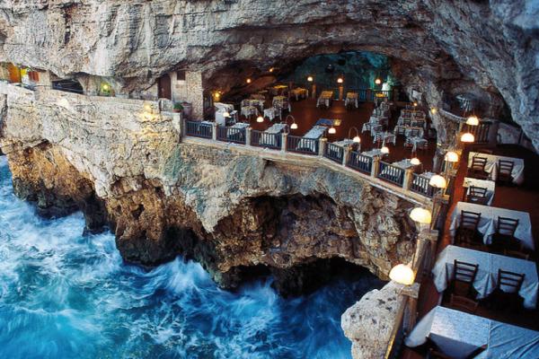 Sea cave restaurant